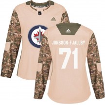 Women's Adidas Winnipeg Jets Axel Jonsson-Fjallby Camo Veterans Day Practice Jersey - Authentic