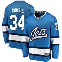 Men's Fanatics Branded Winnipeg Jets Eric Comrie Blue ized Alternate Jersey - Breakaway