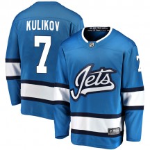 Men's Fanatics Branded Winnipeg Jets Dmitry Kulikov Blue Alternate Jersey - Breakaway