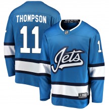 Men's Fanatics Branded Winnipeg Jets Nate Thompson Blue Alternate Jersey - Breakaway