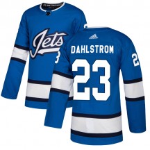Men's Adidas Winnipeg Jets Carl Dahlstrom Blue Alternate Jersey - Authentic