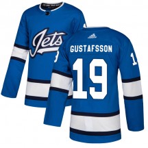 Men's Adidas Winnipeg Jets David Gustafsson Blue Alternate Jersey - Authentic