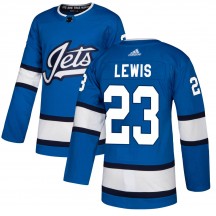 Men's Adidas Winnipeg Jets Trevor Lewis Blue Alternate Jersey - Authentic