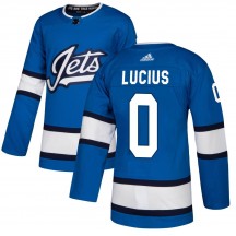Men's Adidas Winnipeg Jets Chaz Lucius Blue Alternate Jersey - Authentic