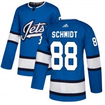 Men's Adidas Winnipeg Jets Nate Schmidt Blue Alternate Jersey - Authentic