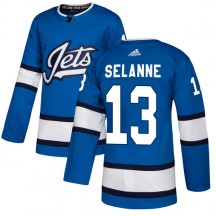 Men's Adidas Winnipeg Jets Teemu Selanne Blue Alternate Jersey - Authentic