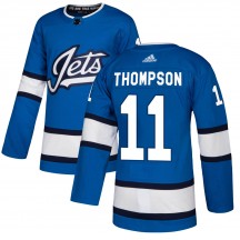 Men's Adidas Winnipeg Jets Nate Thompson Blue Alternate Jersey - Authentic