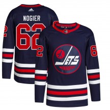 Youth Adidas Winnipeg Jets Nelson Nogier Navy 2021/22 Alternate Primegreen Pro Jersey - Authentic