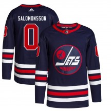 Youth Adidas Winnipeg Jets Elias Salomonsson Navy 2021/22 Alternate Primegreen Pro Jersey - Authentic