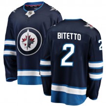 Men's Fanatics Branded Winnipeg Jets Anthony Bitetto Blue Home Jersey - Breakaway