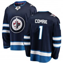 Men's Fanatics Branded Winnipeg Jets Eric Comrie Blue Home Jersey - Breakaway