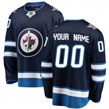 Men's Fanatics Branded Winnipeg Jets Custom Blue Custom Home Jersey - Breakaway