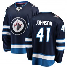 Men's Fanatics Branded Winnipeg Jets Luke Johnson Blue Home Jersey - Breakaway