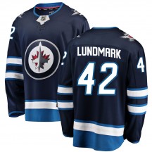 Men's Fanatics Branded Winnipeg Jets Simon Lundmark Blue Home Jersey - Breakaway
