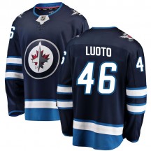 Men's Fanatics Branded Winnipeg Jets Joona Luoto Blue Home Jersey - Breakaway