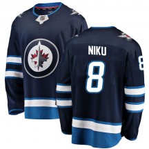 Men's Fanatics Branded Winnipeg Jets Sami Niku Blue Home Jersey - Breakaway