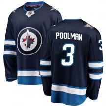 Men's Fanatics Branded Winnipeg Jets Tucker Poolman Blue Home Jersey - Breakaway