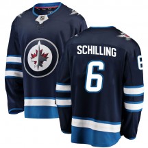 Men's Fanatics Branded Winnipeg Jets Cameron Schilling Blue Home Jersey - Breakaway