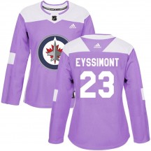 Women's Adidas Winnipeg Jets Michael Eyssimont Purple Fights Cancer Practice Jersey - Authentic