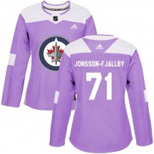 Women's Adidas Winnipeg Jets Axel Jonsson-Fjallby Purple Fights Cancer Practice Jersey - Authentic