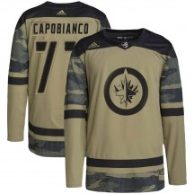 Men's Adidas Winnipeg Jets Kyle Capobianco Camo Military Appreciation Practice Jersey - Authentic