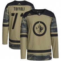 Men's Adidas Winnipeg Jets Tyler Toffoli Camo Military Appreciation Practice Jersey - Authentic