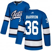 Youth Adidas Winnipeg Jets Morgan Barron Blue Alternate Jersey - Authentic