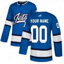 Youth Adidas Winnipeg Jets Custom Blue Custom Alternate Jersey - Authentic