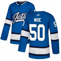 Youth Adidas Winnipeg Jets Jared Moe Blue Alternate Jersey - Authentic