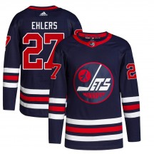 Men's Adidas Winnipeg Jets Nikolaj Ehlers Navy 2021/22 Alternate Primegreen Pro Jersey - Authentic