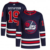 Men's Adidas Winnipeg Jets David Gustafsson Navy 2021/22 Alternate Primegreen Pro Jersey - Authentic