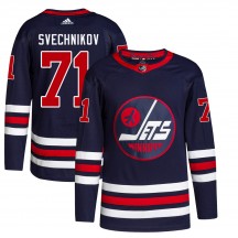 Men's Adidas Winnipeg Jets Evgeny Svechnikov Navy 2021/22 Alternate Primegreen Pro Jersey - Authentic