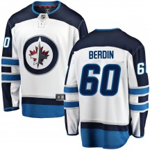 Youth Fanatics Branded Winnipeg Jets Mikhail Berdin White Away Jersey - Breakaway