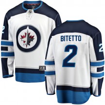 Youth Fanatics Branded Winnipeg Jets Anthony Bitetto White Away Jersey - Breakaway