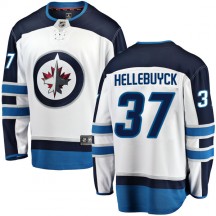 Youth Fanatics Branded Winnipeg Jets Connor Hellebuyck White Away Jersey - Breakaway