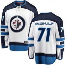 Youth Fanatics Branded Winnipeg Jets Axel Jonsson-Fjallby White Away Jersey - Breakaway