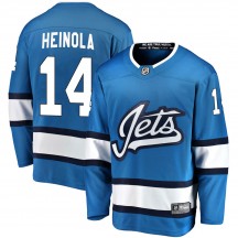 Youth Fanatics Branded Winnipeg Jets Ville Heinola Blue Alternate Jersey - Breakaway