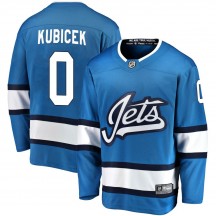 Youth Fanatics Branded Winnipeg Jets Simon Kubicek Blue Alternate Jersey - Breakaway