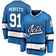 Youth Fanatics Branded Winnipeg Jets Cole Perfetti Blue Alternate Jersey - Breakaway