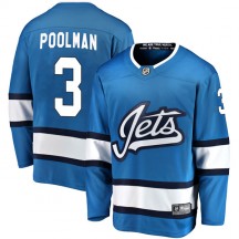 Youth Fanatics Branded Winnipeg Jets Tucker Poolman Blue Alternate Jersey - Breakaway