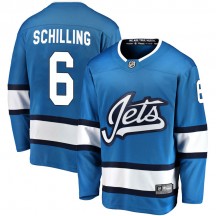 Youth Fanatics Branded Winnipeg Jets Cameron Schilling Blue Alternate Jersey - Breakaway