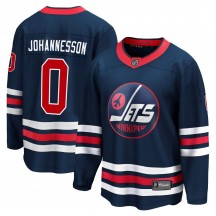 Men's Fanatics Branded Winnipeg Jets Anton Johannesson Navy 2021/22 Alternate Breakaway Player Jersey - Premier