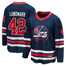 Men's Fanatics Branded Winnipeg Jets Simon Lundmark Navy 2021/22 Alternate Breakaway Player Jersey - Premier