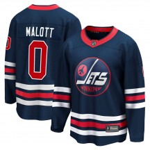Men's Fanatics Branded Winnipeg Jets Jeff Malott Navy 2021/22 Alternate Breakaway Player Jersey - Premier