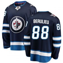 Youth Fanatics Branded Winnipeg Jets Nathan Beaulieu Blue Home Jersey - Breakaway