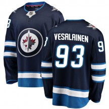 Youth Fanatics Branded Winnipeg Jets Kristian Vesalainen Blue Home Jersey - Breakaway