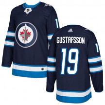 Men's Adidas Winnipeg Jets David Gustafsson Navy Home Jersey - Authentic