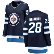 Women's Fanatics Branded Winnipeg Jets Nathan Beaulieu Blue Home Jersey - Breakaway