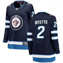 Women's Fanatics Branded Winnipeg Jets Anthony Bitetto Blue Home Jersey - Breakaway