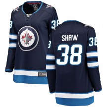 Women's Fanatics Branded Winnipeg Jets Logan Shaw Blue Home Jersey - Breakaway